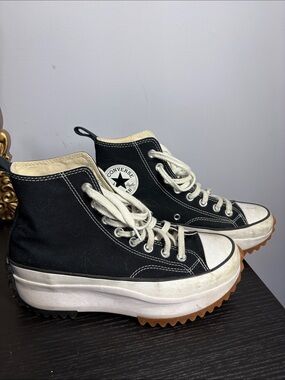 Converse Black High-Top Canvas Sneaker with Gum Lug Sole